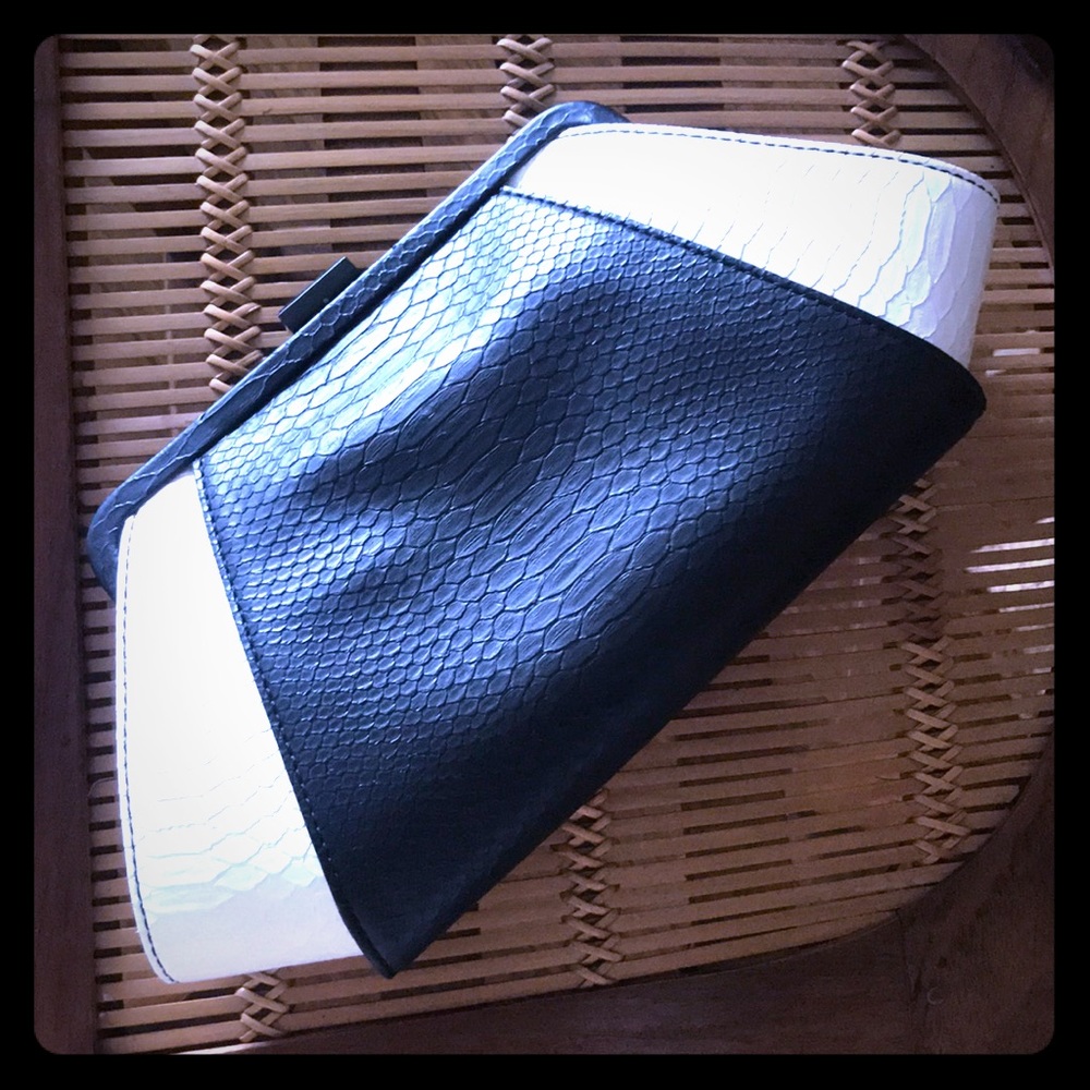 ZAC POSEN, black & white clutch